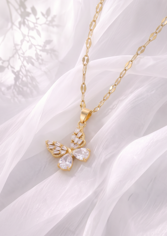 Dreamy Butterfly Necklace - 18K Gold Plated